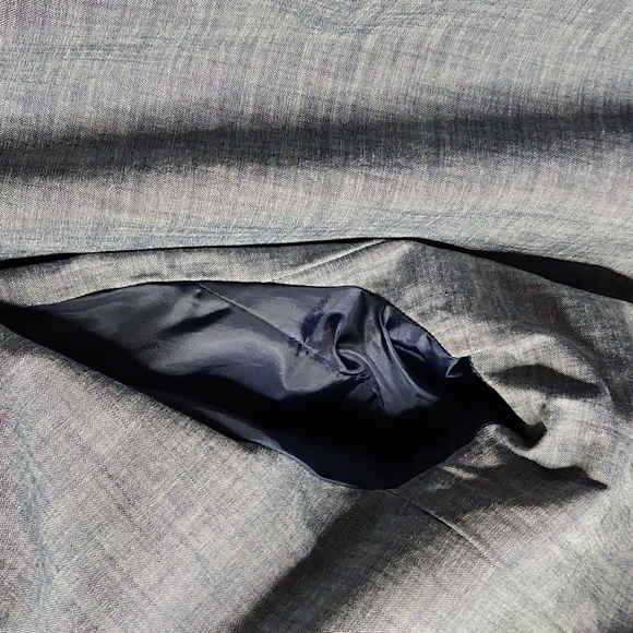 GAP Mens Chambray Denim Sport Coat Blazer Midnight Blue Size Large 42R Preppy - Picture 13 of 16